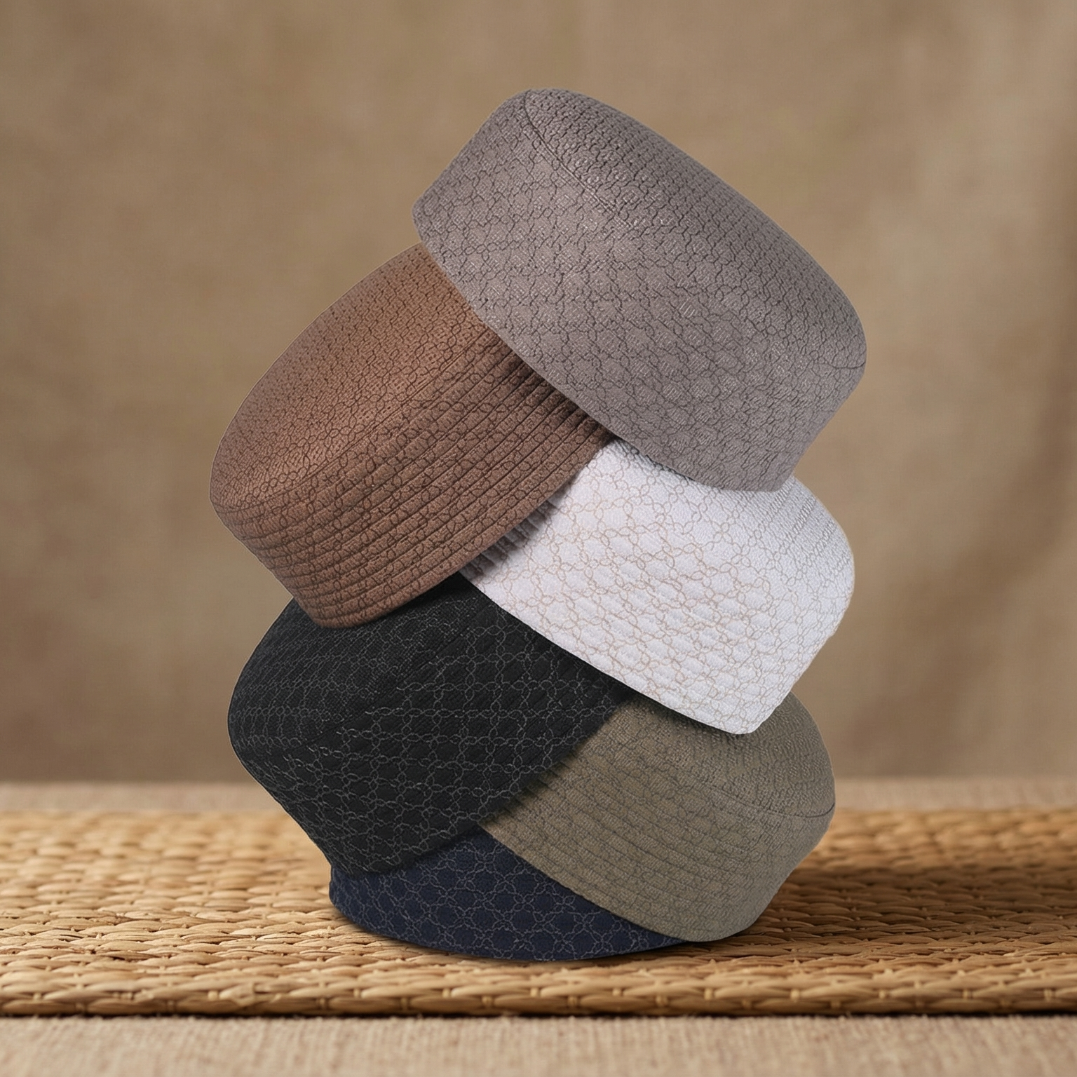 Premium Quality Kufi Caps – Soft & Comfortable Islamic Prayer Caps