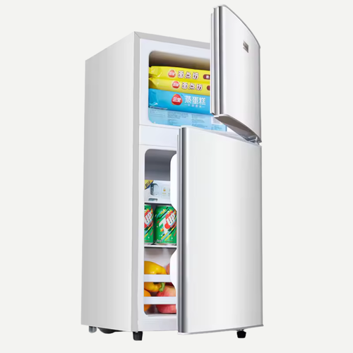 Energy-Efficient Double Door Freezer Fridge Household Refrigerator Top Freeze Lower