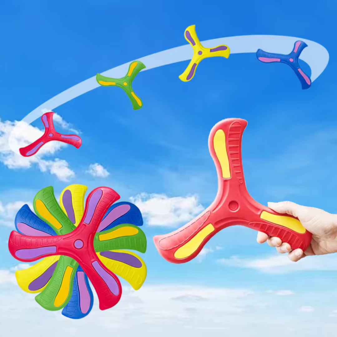 Children Boomerang Soft Three-leaf Cross Outdoor Toy Flying Disc Adult-kids